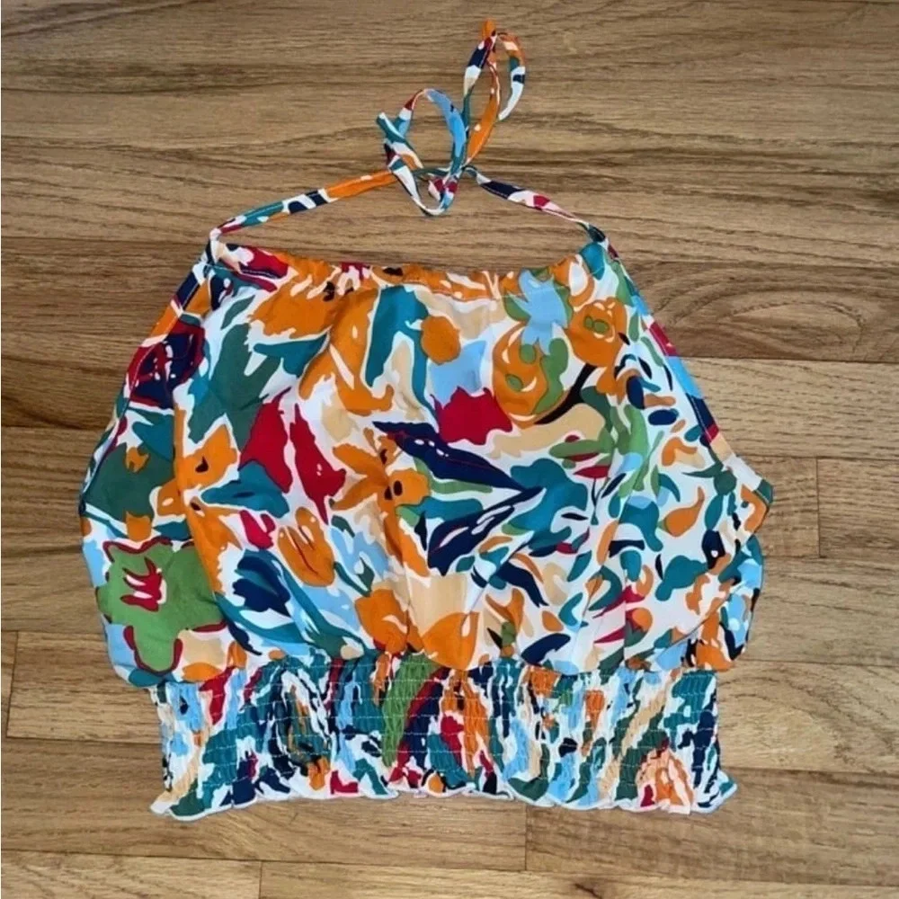 SHEIN Women’s Halter Colorful Tank Top Size Medium - Picture 3 of 5